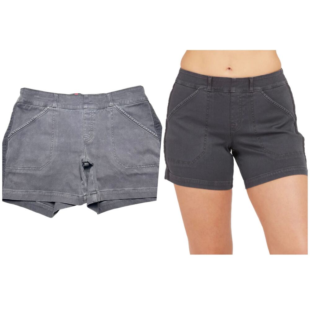 Spanx | Women | Stretch Twill Washed Black 5 Inch Pull On Short Shorts | Medium